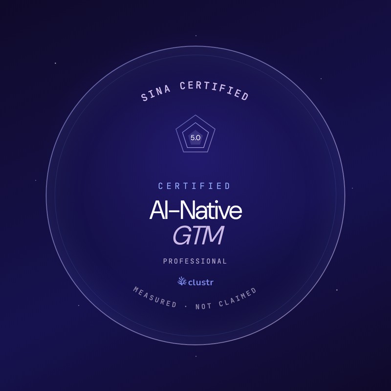 SINA Certified AI-Native GTM Professional LinkedIn badge