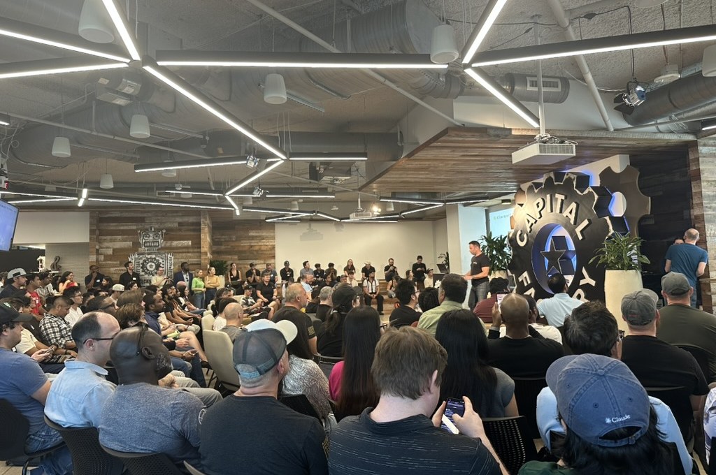 Clustr AI enablement session with the Austin community at Capital Factory